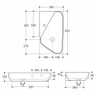 Umywalka nablatowa / wzornictwo ceramiki made in Italy Sheyla Viadurini