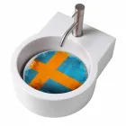 Umywalka / zawieszenie wykonane z blatu we Włoszech Tor Viadurini