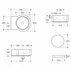 Umywalka / zawieszenie wykonane z blatu we Włoszech Tor Viadurini