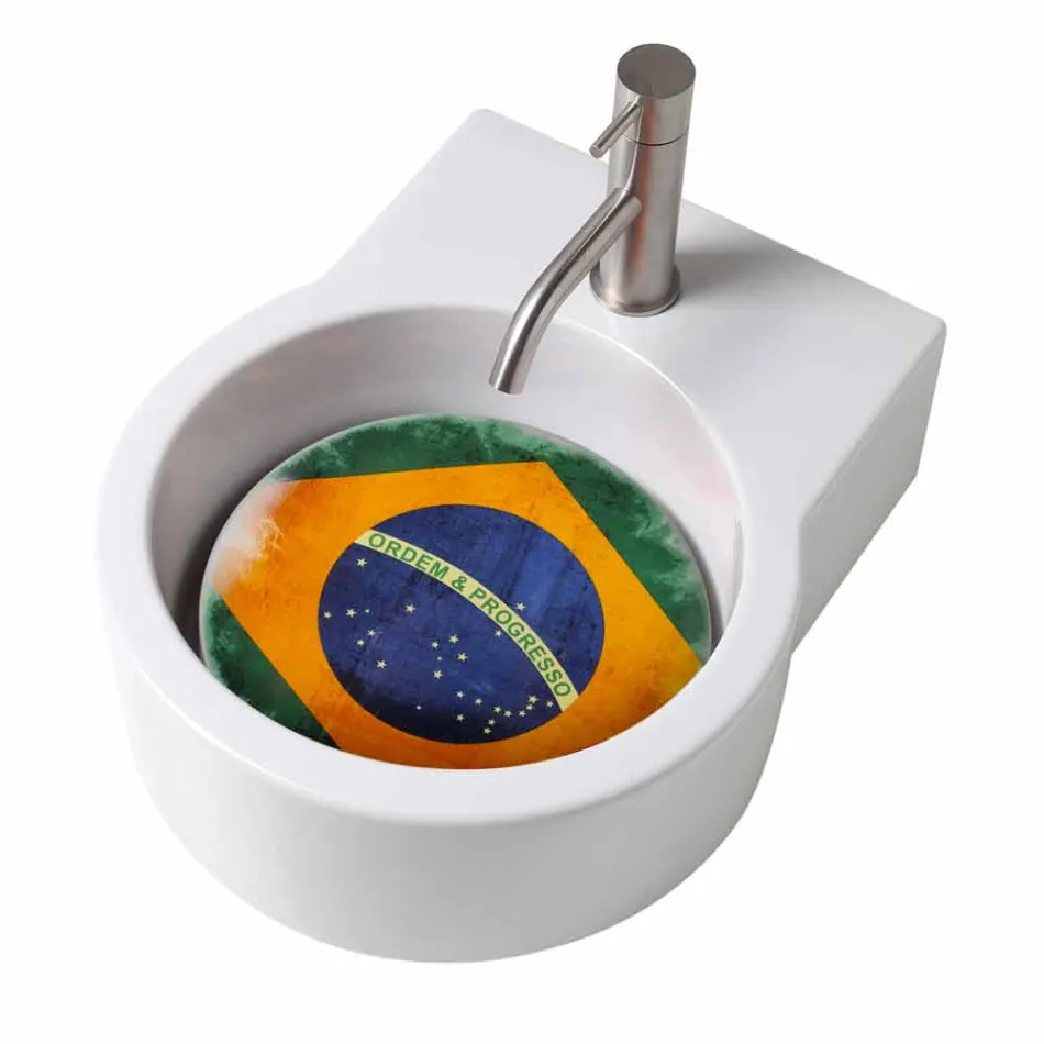 Umywalka / zawieszenie wykonane z blatu we Włoszech Tor Viadurini