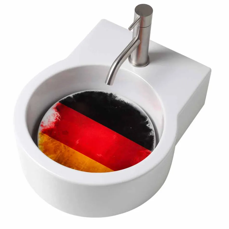 Umywalka / zawieszenie wykonane z blatu we Włoszech Tor Viadurini