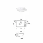 Umywalka wisząca w klasycznej ceramice, wyprodukowana we Włoszech - Nausica Viadurini