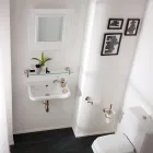 Umywalka wisząca w klasycznej ceramice, wyprodukowana we Włoszech - Nausica Viadurini