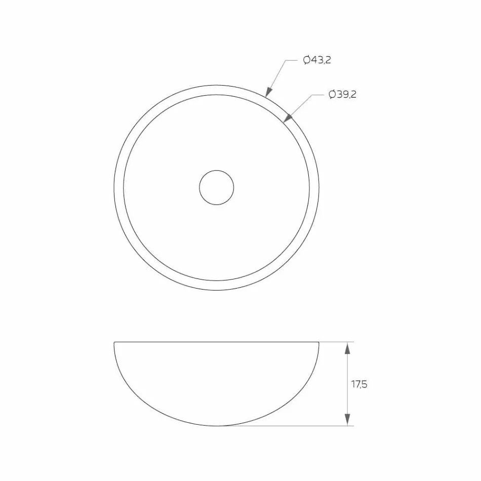 Okrągły wolnostojący zlew Donnas Viadurini