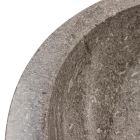 Okrągła umywalka nablatowa z ręcznie robionego marmuru, Bucine Viadurini