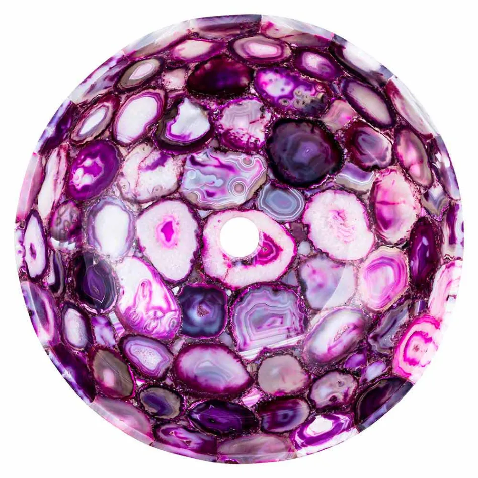 Okrągły kamienny zlew na blat - Buffalo Viadurini