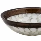 Okrągła umywalka do rąk wykonana z żywicy, Buguggiate Viadurini