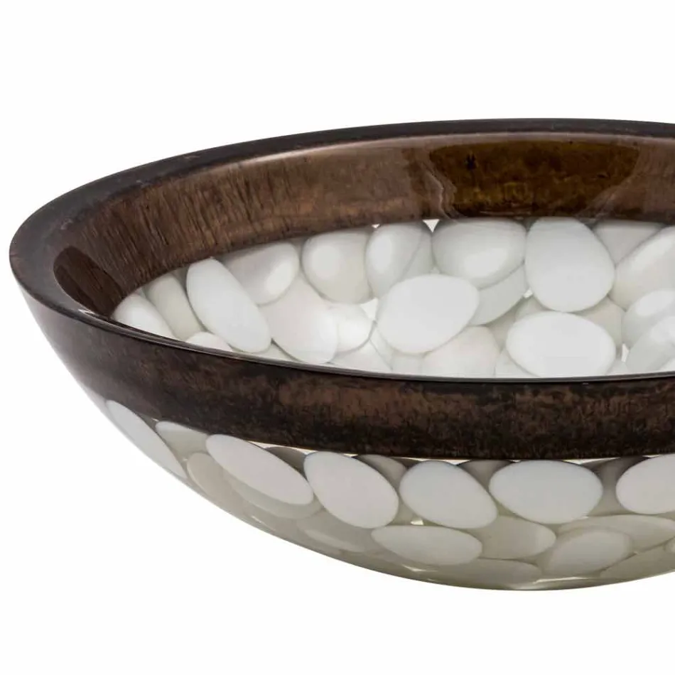 Okrągła umywalka do rąk wykonana z żywicy, Buguggiate Viadurini