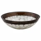 Okrągła umywalka do rąk wykonana z żywicy, Buguggiate Viadurini