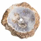 Umywalka ręcznie robiona nablatowa w kamieniu agatowym, Posina Viadurini