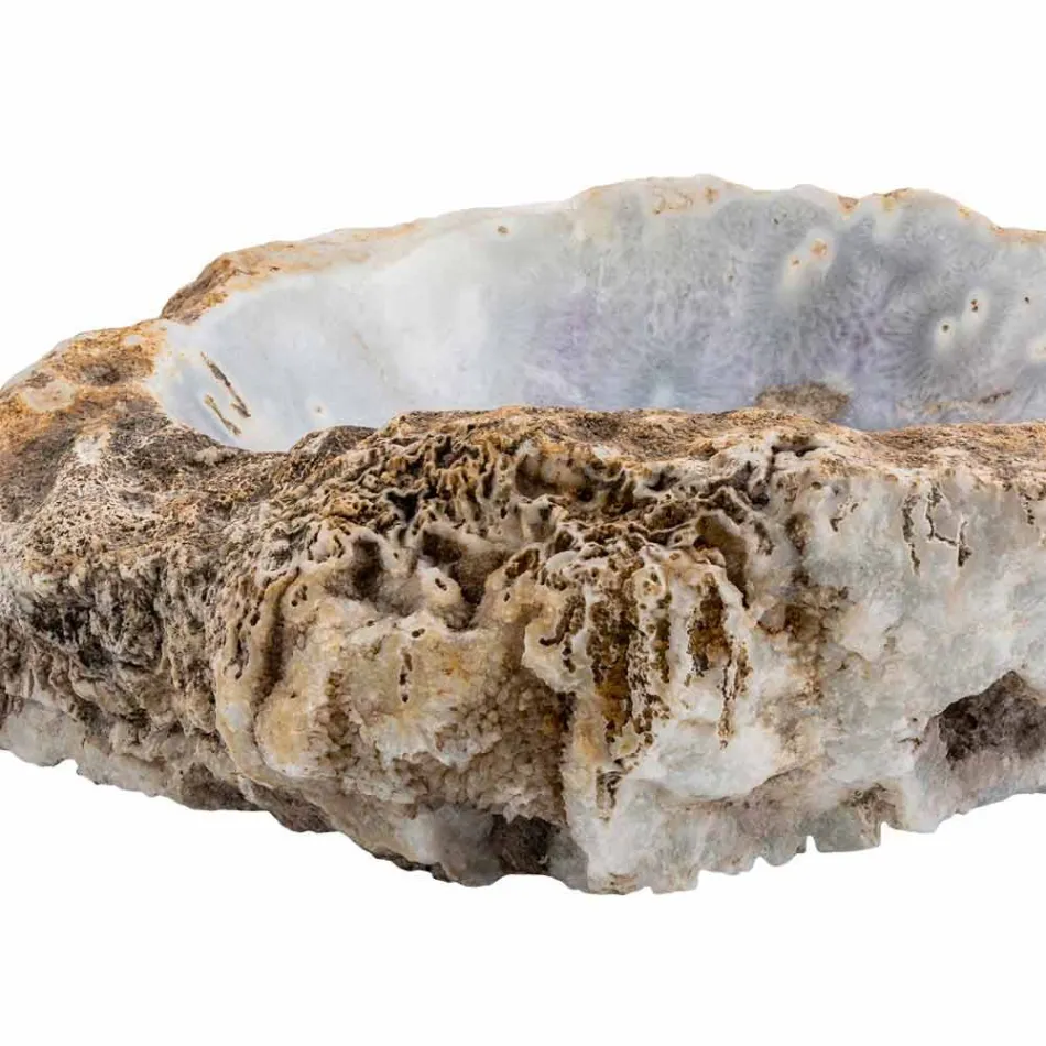 Umywalka ręcznie robiona nablatowa w kamieniu agatowym, Posina Viadurini