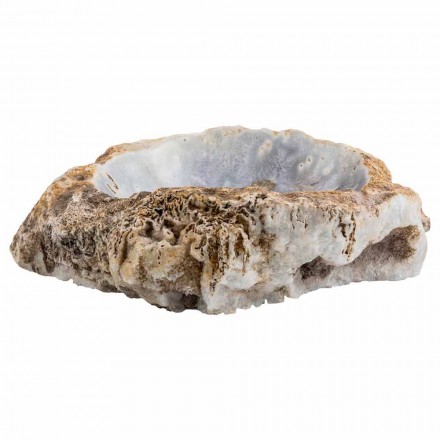 Umywalka ręcznie robiona nablatowa w kamieniu agatowym, Posina Viadurini