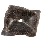 Ręcznie robiona umywalka nablatowa z zadymionego kamienia kwarcowego, Vigasio Viadurini