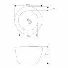 Nowoczesna umywalka stojąca w naturalnym drewnie tekowym Vigevano Viadurini