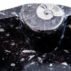 Nowoczesny marmurowy zlew nablatowy ze skamielinami - Burgeo Viadurini