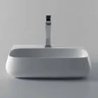 Wolnostojąca lub ścienna umywalka ceramiczna L 55cm wykonana we Włoszech, Gais Viadurini