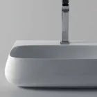 Wolnostojąca lub ścienna umywalka ceramiczna L 55cm wykonana we Włoszech, Gais Viadurini