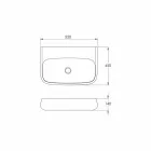 Wolnostojąca lub ścienna umywalka ceramiczna L 55cm wykonana we Włoszech, Gais Viadurini