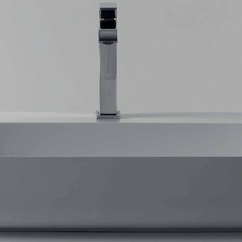 Wolnostojący lub zawieszony zlewozmywak ceramiczny L 90cm wykonany we Włoszech, Gais Viadurini