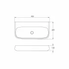 Wolnostojący lub zawieszony zlewozmywak ceramiczny L 90cm wykonany we Włoszech, Gais Viadurini