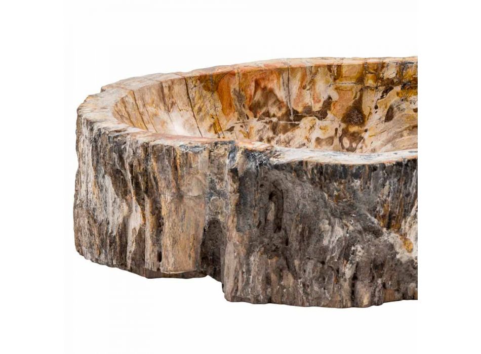 Ręcznie wykonany zlew w drewnie kopalnym, Neviglie Viadurini