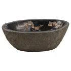 Umywalka nablatowa wykonana ręcznie z kamienia rzecznego, Palizzi Viadurini