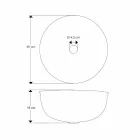 Okrągła umywalka nablatowa z emaliowanego metalu w kolorze białym i błękitnym - Sky Viadurini