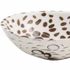 Nowoczesna okrągła umywalka nablatowa wykonana z żywicy, Bussi Viadurini