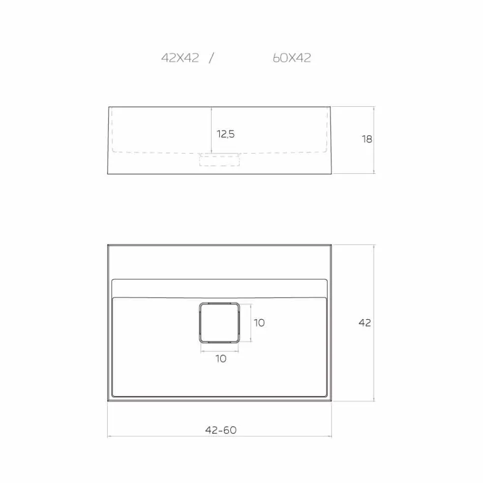 Nowoczesna umywalka nablatowa wykonana we Włoszech, Lavis Viadurini