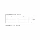 Nowoczesna podwieszana podwójna umywalka w kolorze Luxolid wyprodukowanym we Włoszech, Ruffano Viadurini