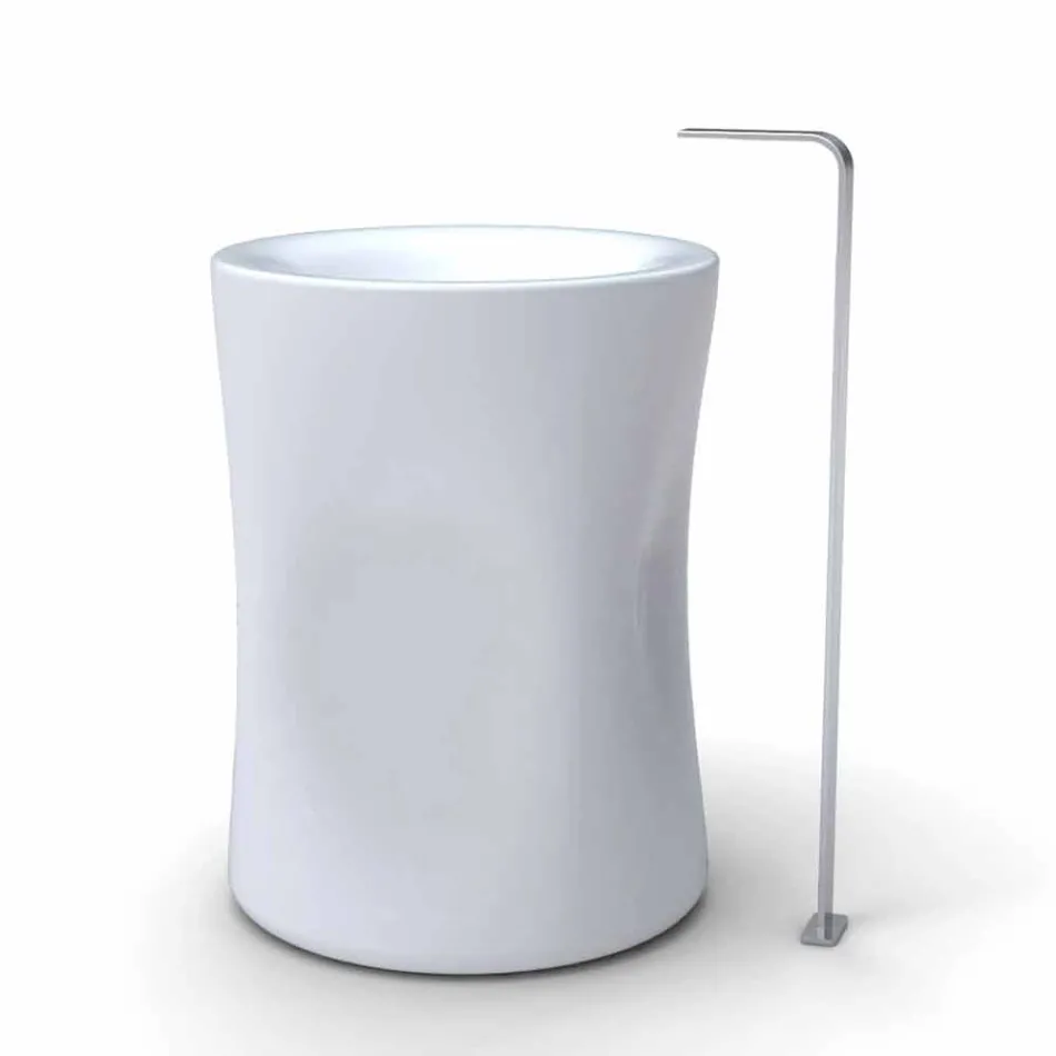 Nowoczesna umywalka wolnostojąca z kolumną produkowaną we Włoszech, w Syracuse Viadurini