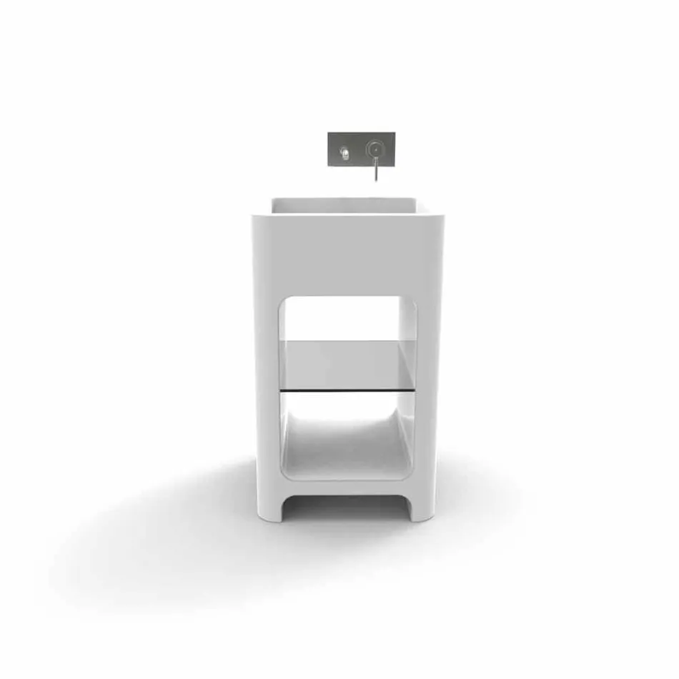 Nowoczesna monoblokowa umywalka wolnostojąca wykonana we Włoszech, Tufino Viadurini