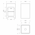 Nowoczesna monoblokowa umywalka wolnostojąca wykonana we Włoszech, Tufino Viadurini