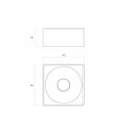 Kwadratowy nowoczesny zlewozmywak wykonany we Włoszech, Forino Viadurini