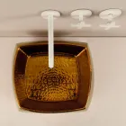 Designerska umywalka z brązowej ceramiki wykonana we Włoszech Simon Viadurini