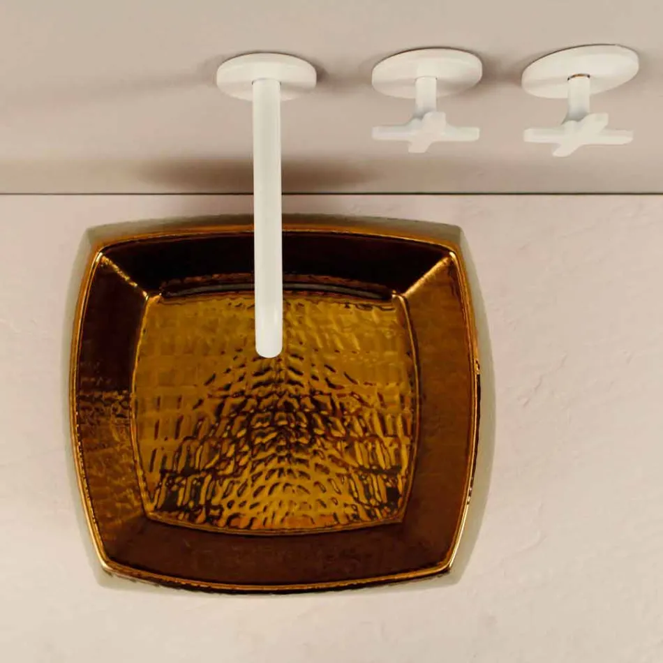 Designerska umywalka z brązowej ceramiki wykonana we Włoszech Simon Viadurini