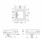 Designerska umywalka z brązowej ceramiki wykonana we Włoszech Simon Viadurini