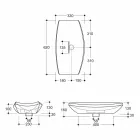 Umywalka ceramiczna Laura wykonana we Włoszech Viadurini