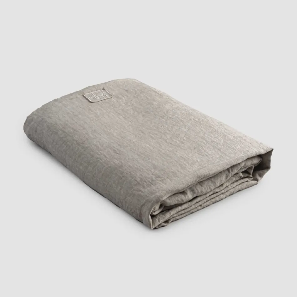 Podwójne prześcieradło z czarnym lnem, masłem lub starą kredą – Fiumano Viadurini