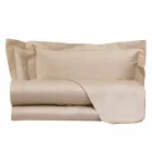 Prześcieradła w jednolitym kolorze w satynie bawełnianej do łóżka podwójnego - hibiskus Viadurini