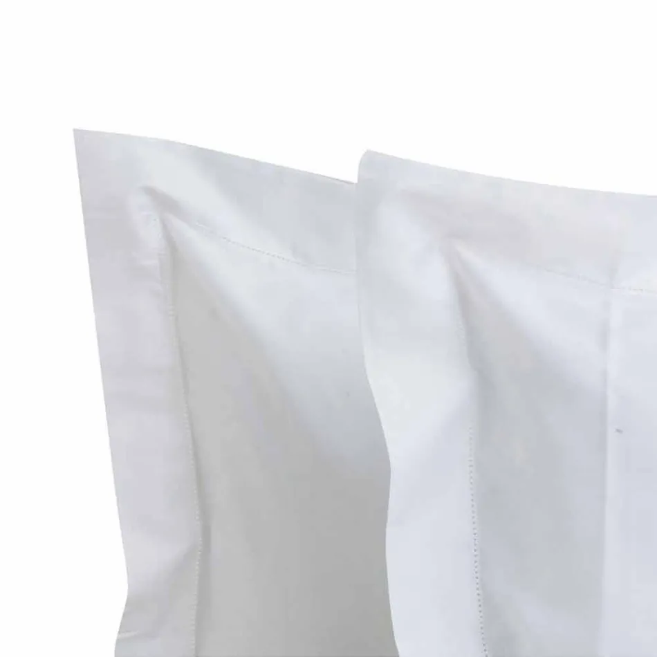 Prześcieradła w jednolitym kolorze w satynie bawełnianej do łóżka podwójnego - hibiskus Viadurini