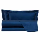 Prześcieradła w jednolitym kolorze w satynie bawełnianej do łóżka podwójnego - hibiskus Viadurini