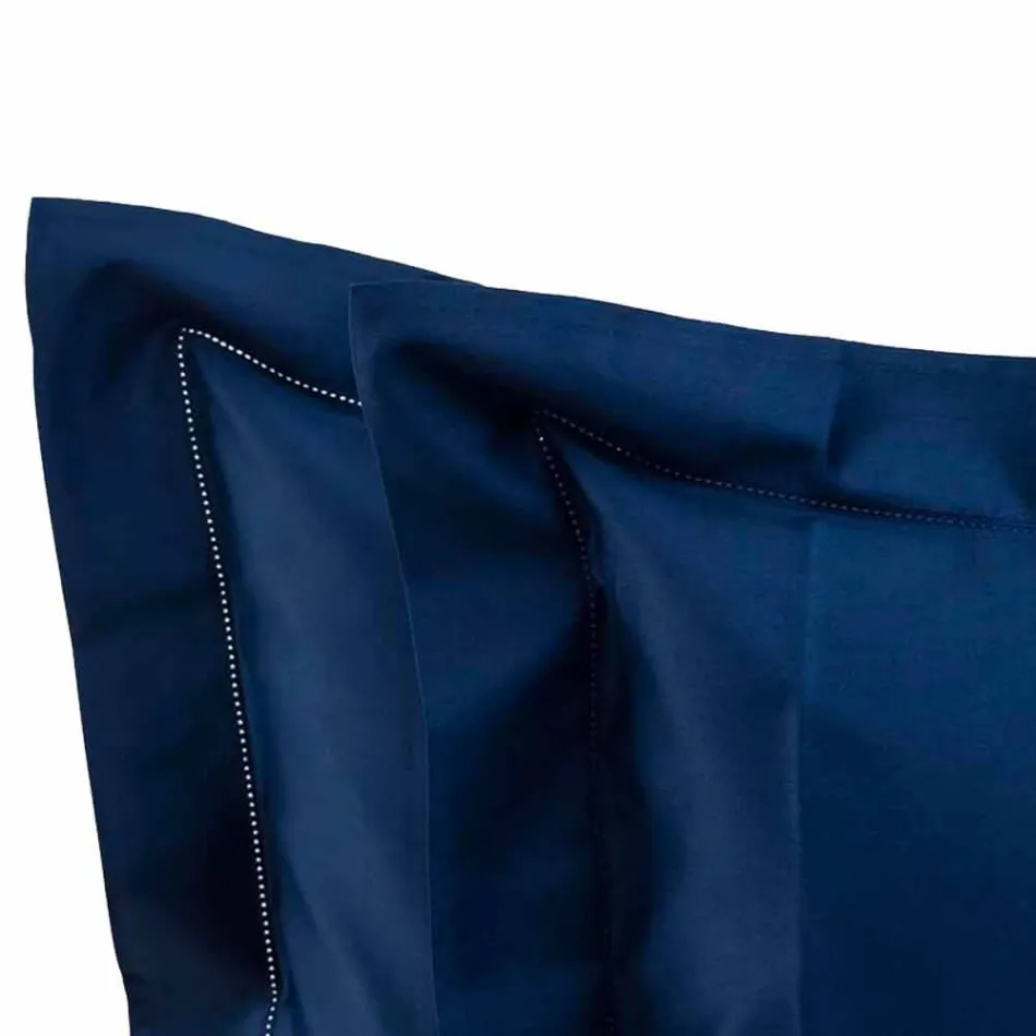 Prześcieradła w jednolitym kolorze w satynie bawełnianej do łóżka podwójnego - hibiskus Viadurini