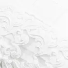 Wysokiej jakości białe prześcieradło lniane z koronką do łóżka podwójnego - Fiumana Viadurini