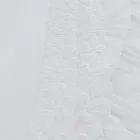 Wysokiej jakości białe prześcieradło lniane z koronką do łóżka podwójnego - Fiumana Viadurini