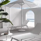 Leżaki ogrodowe z malowanego aluminium i tkaniny, 2 sztuki - króliczek Viadurini