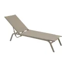 Leżaki ogrodowe z malowanego aluminium i tkaniny, 2 sztuki - króliczek Viadurini