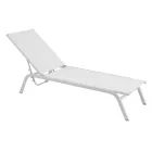 Leżaki ogrodowe z malowanego aluminium i tkaniny, 2 sztuki - króliczek Viadurini