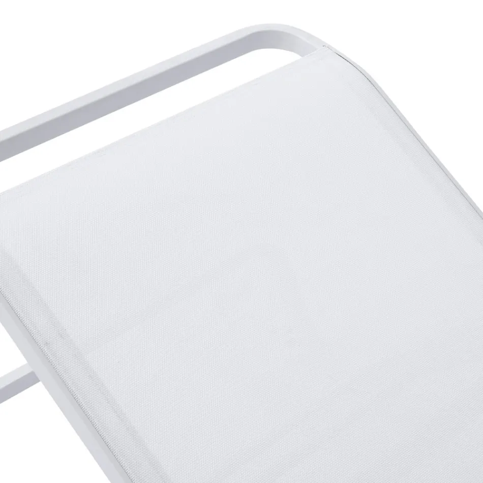 Leżak ogrodowy Solaya 194x65 cm z aluminium i tkaniny tekstylnej Viadurini