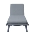 Leżak ogrodowy aluminiowy z poduszką, 196x75 cm - Sundra Viadurini